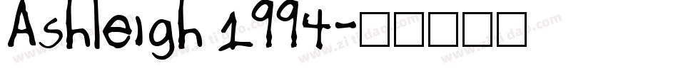 Ashleigh 1994字体转换